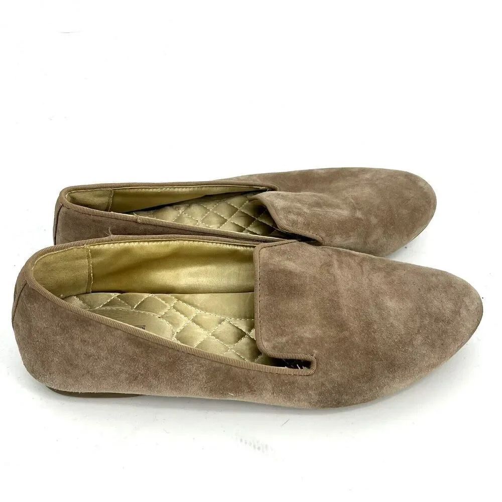 Birdies Shoes Size 7 Womens Beige The Starling Loafer Flats Slip On Suede